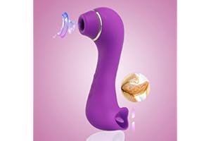 GENÉRICO BOWQY Masajeador Ŝạtisfayęr Ŝạtisfayęr pro 5 sùcciønadør de Clîťoris Femènịnô, 10 * 10 modos Ŝạtisfayęr Femènịnô verdạderô,Ṽiḇráḑòraḑòr Ṃúj ēr Viaje Familiar Masaje Relajación (503-Violet3)