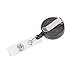 Produktbild ueetek 5 Abzeichen Karte Inhaber Büro porta-cintas Clip Schlüssel ID Lable Retractor (schwarz)