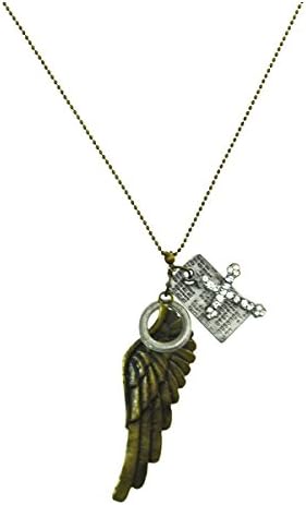 Innocent Lifestyle Necklace Naw / Nawm Angel Wing Necklace Ladies Mixed Metal V.Gold One Size Modest Party Casual Wear