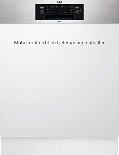 Preisvergleich Produktbild AEG FEE63620PM teilintegrierter Geschirrspüler / Energieeffizienzklasse A+++ / Beladungserkennung und Programmautomatik / XtraDry-Funktion / Blendenfarbe Edelstahl