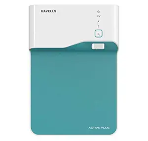 Havells Active Plus Absolute Safety with Double Purification through UF and UV Water Purifier with 4 Stages with Smart Alerts and Electrical Protection system (Green and White)