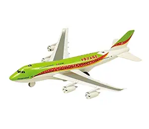 IndusBay 7.5 Inches Diecast Alloy Metal Boeing 787 Airplane Model , Light & Sound Aeroplane Scaled Desk Toy for Kids Green