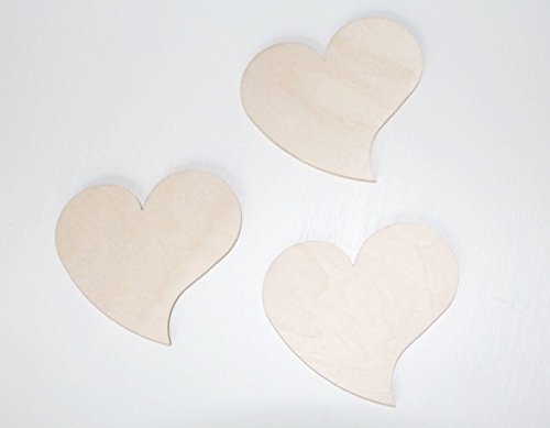 25 Stk Holzherzen 7cm geschwungen NATUR Herzen Holz Tischdeko Hochzeit Streuteile Tischkarten Holzherz Tischschmuck Herz Dekoherzen Basteln