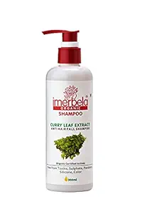 Imerbela Organic Anti Dandruff & Anti-Pollution Shampoo for Hair Fall Control Hair Care | Shampoo for Hair Care | Hair Cleanser- 300Ml (Curry Leaves)