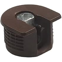 Attacco Eccentrico AMIG M6 - Per Montaggio Pannelli E Scaffali, 4 Pezzi, Marrone - Foto 2