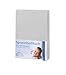 Julius Zöllner Fitted sheet for cots (60 x 120 cm/70 x 140 cm, Jersey Light Grey)