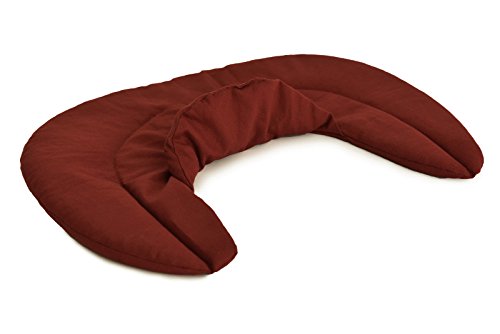 Nackenhörnchen mit Stehkragen weinrot, Kirschkernkissen; Nackenkissen Wärmekissen – Ein sehr wohliger Nackenwärmer - 4