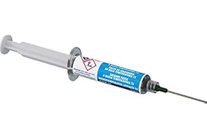 MG Chemicals 4902P Sn42Bi57Ag1 Low Temperature Solder Paste T3, LEAD FREE, NO CLEAN, 15 Gram Pneumatic Dispenser (Complete with Plunger & Dispensing Tip), 4902P-15G