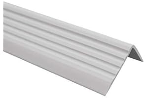 TMW Profiles PVC Bullnose Stair Nosing 40mm × 25mm – Self-Adhesive – Anti-Slip, 1.18m (Gray)