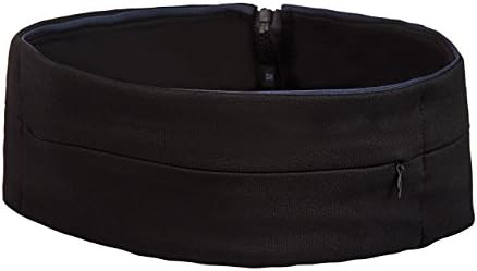 Running Belt Waist Pack with 3 Large Security Pockets and Zipper, Fits All Size Phones Passport and More, Extra Wide Spandex Fanny Pack For Men, Women, Hiking, Travel, Workouts, Sports, Training