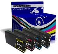 1 Set of 4 Premium High Capacity Compatible Ink Cartridges For Epson WorkForce Pro T7021 Black T7022 Cyan T7023 Magenta T7024 Yellow (T7025)
