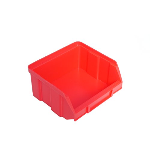 Werkstatt Wandregal Stapelboxen Set 32-tlg. | Hängeregal Sortimentskasten Steckregal Kleinteilemagazin Sichtlagerkästen Lagerregal Sortierkasten Werkstattregal Stapelkisten Schraubenregal Schüttenregal - 5