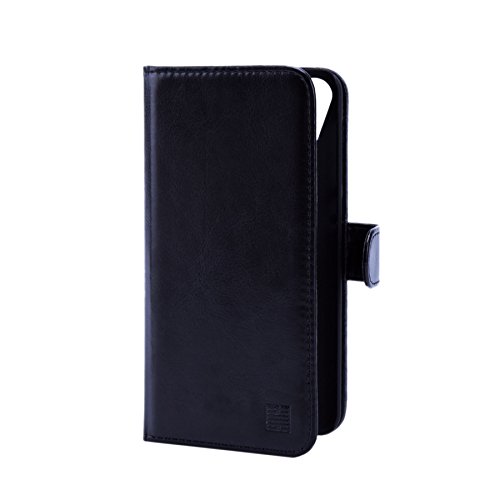 32nd   Funda Flip Carcasa de Piel Tipo Billetera para HTC Desire 825 con Tapa y Cierre Magn  tico y Tarjetero - Negro