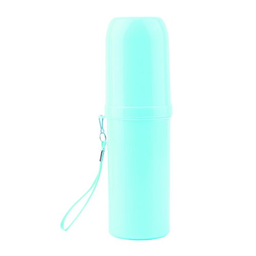 dealglad® Portable Utility Zahnbürstenhalter Zahnputzbecher Zahnpasta Cup Badetuch Reise, Zubehör Set, plastik, Clear Green, 20cm*5.5cm(H*Dia.)