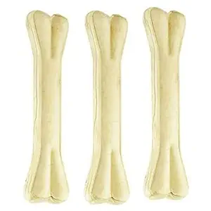 MS Pet House Dog Chew Bones 10 Inches 1 Kg. Rawhide Pressed Bone Calcium Treat for Large Dogs