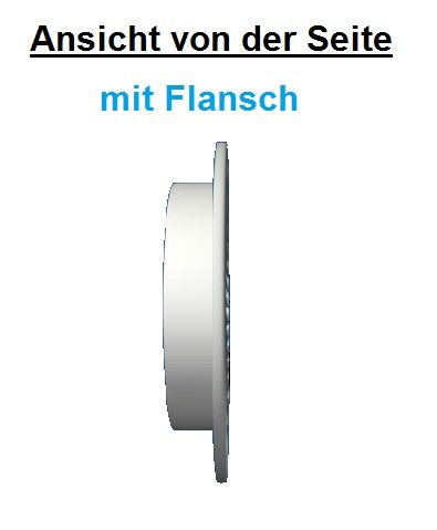 Lüftungsgitter Ø 200 mm weiß 20 cm mit Flansch rund Abluftgitter Abluft Zuluft Lüftung Gitter TRU 19K - 3