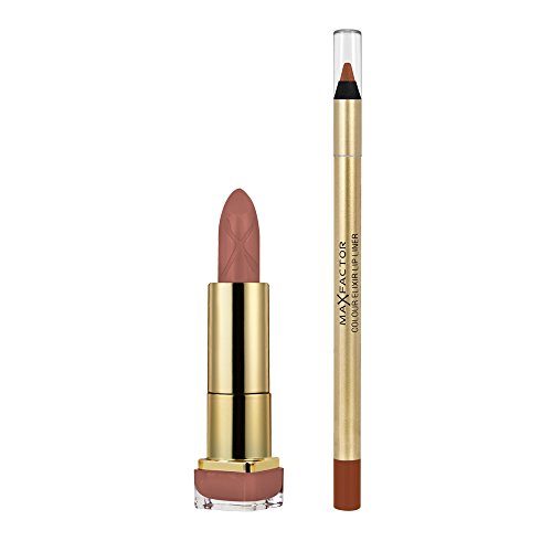 Max Factor Colour Elixir Lipstick 745 Burnt Caramel plus Gratis Lip Liner 14 Brown und Nude, 1er Pack (1 x 2 Stück)