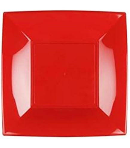 Piatto blu turchese usa e getta riutilizzabili | Set di 36 piatti azzurri lavabili a freddo | Piatto quadrato piatto 23 x 23 cm | Decorazione della tavola per privati e aziende
