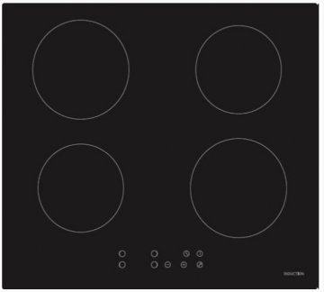 détail Plaque de déclenchement hogarclick hcki4 - 6417 m 6.400 W, quatre zones de cuisson et verre sans cadre