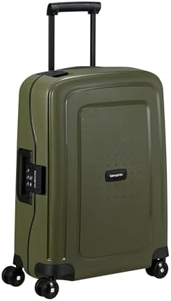 Samsonite S'Cure - Spinner S, Bagaglio a Mano, S (55 cm), 34 L, Verde (Olive)