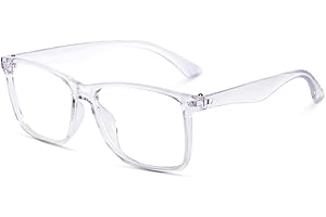RYNOCHI Computer Glasses For Eye Protection Blue Light Blocking Glasses Eyeglasses Anti Glare zero power spectacles (Transpar