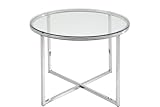 ABC Home Scandinavian Style Chrome Lamp Table, Silver (Kitchen &amp; Home)
