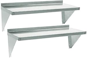 Displaypro Stainless Steel Shelf for Commercial Kitchens, Home, Clean Room (1, W1200 x D300)