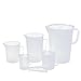Produktbild Verdicktes Glas Messbecher - 6PCS verdickte Nahrungsmittelgrad PP Plastiktransparente messende Schale mit Skala