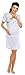 Zeta Ville Maternity - Women's Nursing Nightdress Robe Set Labour Hospital 384c (Light Grey, UK 12/14)