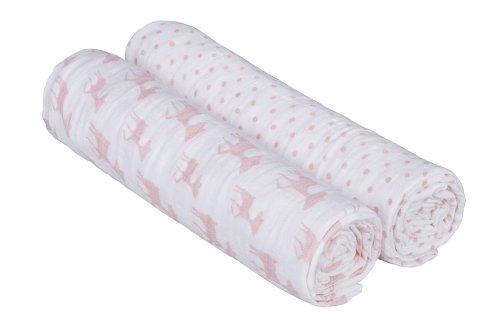 Lässig Puckdecke / Swaddle 2-er Set Girls, 120 x 120 cm - 2
