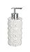 Produktbild WENKO 19415100 Seifenspender Structure White - hochwertig, 210 ml Füllmenge, Fassungsvermögen 0.27 L, Kunststoff - Polyresin, 7.1 x 17.3 x 6.8 cm, Weiß