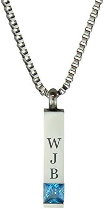 Personalised Quantum Blue Crystal Urn Pendant with Personalised Engraving - Memorial Ash Keepsake - Cremation Jewellery