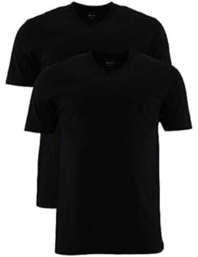 MARVELIS T-Shirt Doppelpack V-Ausschnitt Uni schwarz 2817/12/68