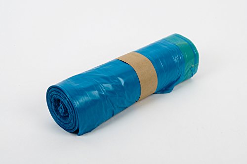 Funny LDPE-Zugbandsäcke, 700 x 1100 mm – Typ 60 extra, blau, circa 120 L, 1er Pack (10 x 25 Stück) - 2