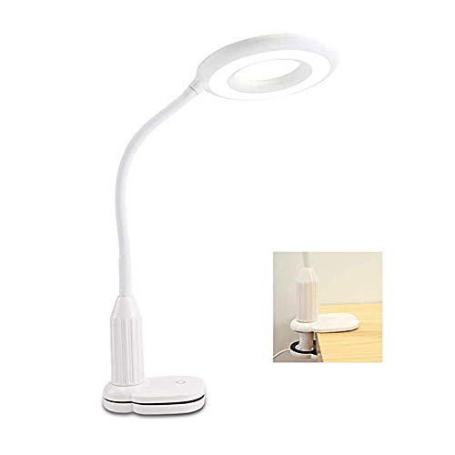 Preisvergleich Produktbild YQG Klemmlampe LED Bett Klemmleuchte USB Dimmbare Schreibtischlampe Leselampe mit 3 Helligkeitsstufen, 360° flexibel Schwanenhals, wiederaufladbare Leseleuchte tragbare Bettleuchte