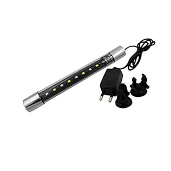 Venus Aqua Aquarium Led Light, Fully Submersible (Waterproof) Led Lamp for Fish Tank Adjustable Led Light with 2 Suction Cup / Power: 2 Watt / AC : 220-240/50Hz (Three Colour, SR-200 LED-6.5 INCH)