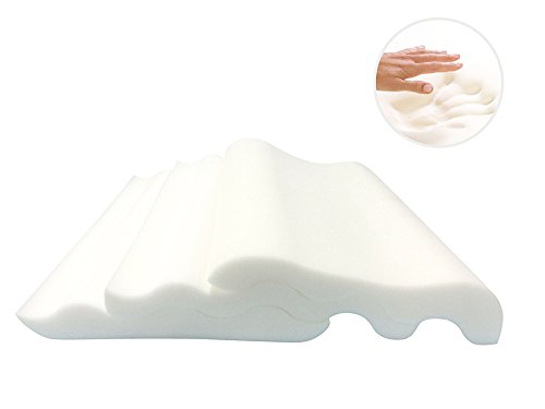 Orthopädisches Nackenstützkissen Von Ebitop-Kissen Aus Viscoelastischem Gelschaum (Memory Foam) In Weiß, Einstellbare Höhe, Ergonomisches Kopfkissen, Visco Schlafkissen, Nackenkissen Inkl. Bezug - 5