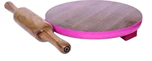 Wodden Chakla/Rolling Board/Roti Maker(10 Inch, Wooden chakla belan) (Multi color)