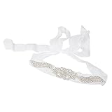 SODIAL(R) 1 x Elegant Bridal Wedding Dress Belt Sash Belt Rhinestone Decorated