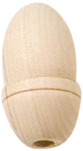 Merriway BH01557 Extra Large Acorn Curtain Drape Blind Cord Pulls Wooden, Brown