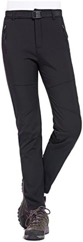 Geval Women's Outdoor Windproof Waterproof Softshell Fleece Snow Pants (S,Black)