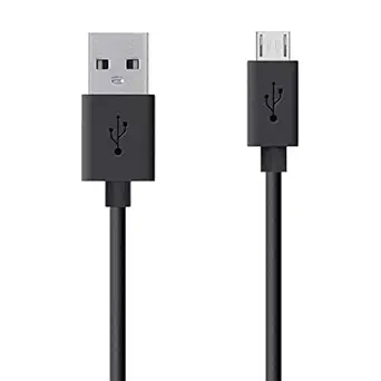 Charging & Data USB Cable for Motorola Moto Turbo USB Cable | Micro USB Data Cable | Quick Fast Charging Cable | Charger Cable | Android V8 Cable (3.1 Amp, 1 Meter, Black)