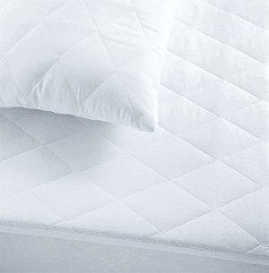 White Bunk Bed Size Luxury Quilted Mattress Protector Cover, Fitted, Extra Deep 33cm Poly cotton - 2ft6 Bed