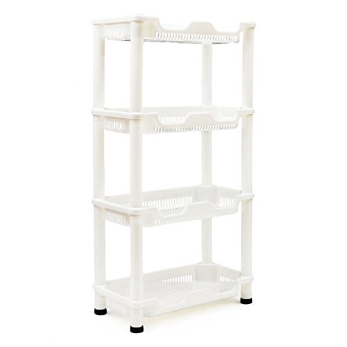 TaoHaoHuo Dusche Caddy rostbeständig weiß Regal Küche Badregal