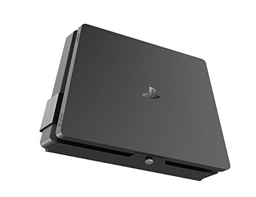 Monzlteck Wandhalterung für PS4 Slim, Nahe oder hinter TV, platzsparend, passgenau für PlayStation4 Slim