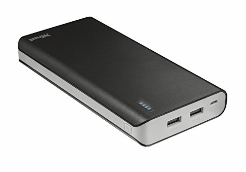 Trust Urban 20000 mAh Powerbank (Hohe kapazitÃ¤t, externer Akku, 2x Smart 2,4 A USB Anschluss, LED-Statusanzeige, geeignet fÃ¼r iPhone, iPad, Samsung Galaxy und weitere Smartphones/Tablets)