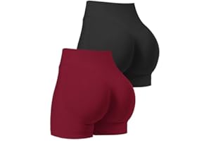 Jetjoy Womens Seamless Gym Workout Shorts Hidden Scrunch Butt Lifting High Waisted 4.5" Cycling Yoga Booty Shorts