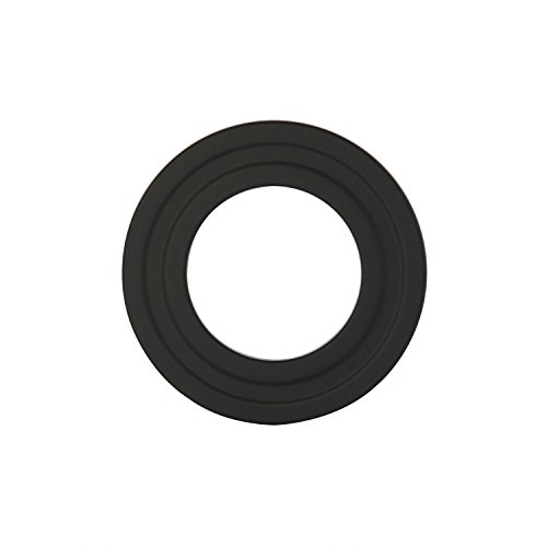 Kamino-Flam 122688 Rosetta Canna Fumaria per Tubo, Nero, Ø ca. 100 mm