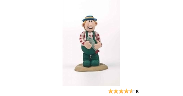 Culpitt Claydough Decoration Gateau Figurine Pecheur Amazon Fr Cuisine Et Maison