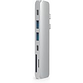 Satechi Type-C Pro Hub Adapter with USB-C PD (40 Gbps), 4K HDMI, USB-C Data, SD/Micro Card Reader, USB 3.0 - for M2/ M1 MacBook Pro/Air (Silver)